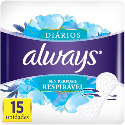 ALWAYS LINERS RESPIRABLE  X15